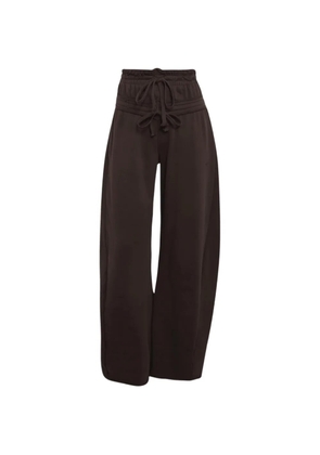 adidas drawstring frayed track pants - Brown