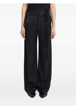 Ann Demeulemeester Anneke striped-satin trousers - Black