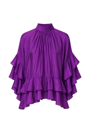NEMA ruffled tiered blouse - Purple