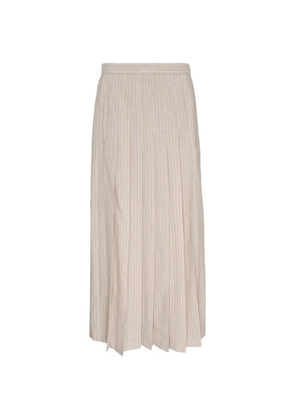 Nº21 midi striped pleated skirt - Neutrals