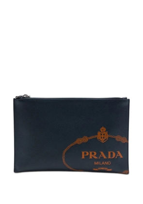 Prada Pre-Owned 2010-2026 Saffiano Logo clutch bag - Blue