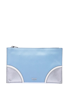 Prada Pre-Owned 2010-2026 Tricolor Saffiano clutch bag - Blue