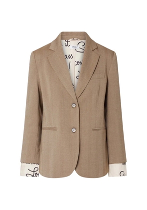 LIU JO herringbone fabric blazer - Neutrals