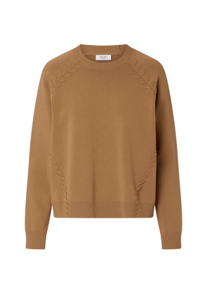 LIU JO boxy sweater with braided details - Neutrals