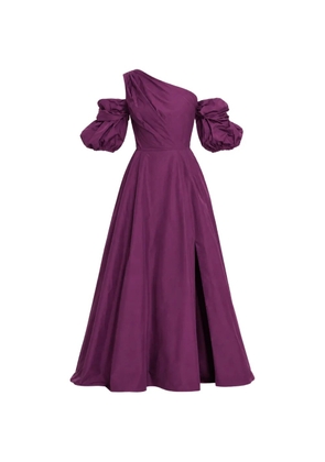 Marchesa Notte one-shoulder maxi dress - Purple