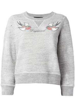DSQUARED2 bird logo sweatshirt - Grey