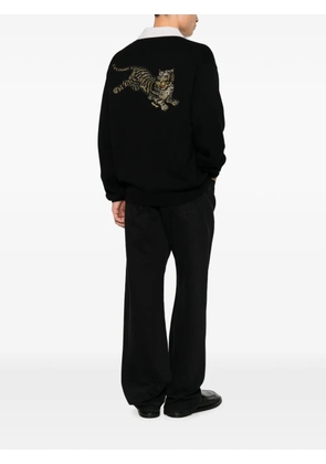 Kenzo beaded tiger-motif cardigan - Black