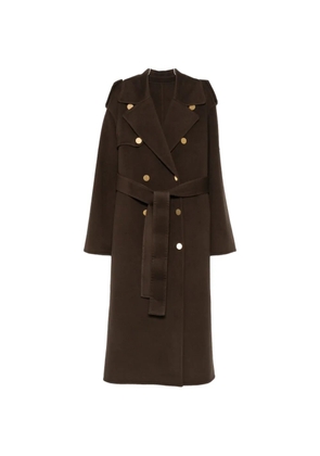 Alberta Ferretti double-breasted belted coat - Brown