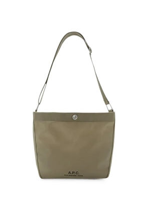 A.P.C. small Journal logo-print shoulder bag - Green