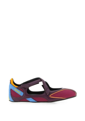The Attico Floor 01 crossover-strap ballet sneakers - Purple