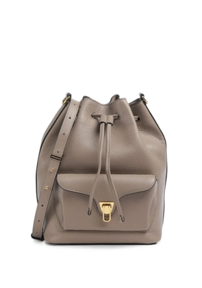 Coccinelle pebbled-leather shoulder bag - Brown