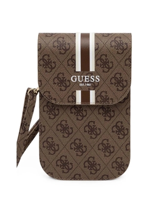 GUESS USA logo-print crossbody phone bag - Brown