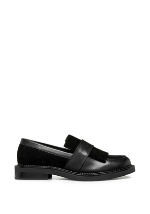 Geox fringed panelled loafers - Black