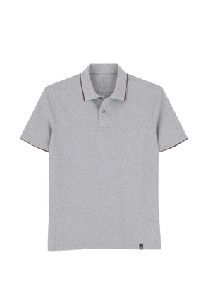 Boggi Milano polo in stretch cotton-blend piqué Cool Jade-Fresh - Grey