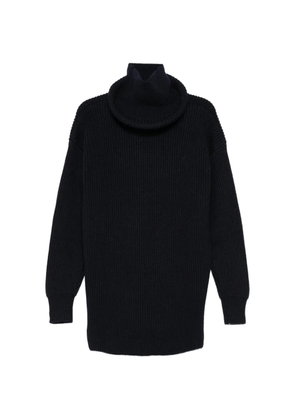 Balenciaga oversize-ring ribbed sweater - Blue