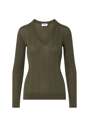 LIU JO wool sweater with V-neck - Green
