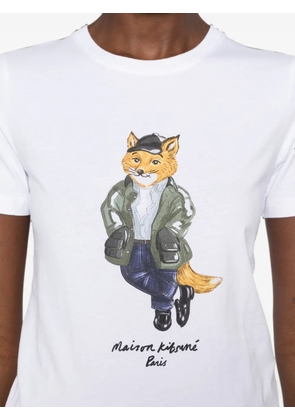 Maison Kitsuné Weekend Fox printed T-shirt - White
