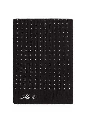Karl Lagerfeld K/Signature rhinestone scarf - Black