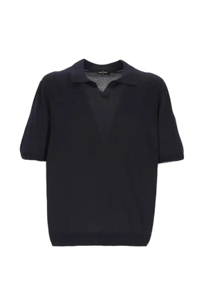 Gran Sasso silk short-sleeve shirt - Blue