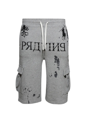 Praying cargo logo shorts - Grey
