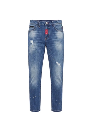 Philipp Plein new tapered fit jeans basic - Blue