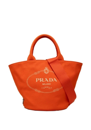 Prada Pre-Owned 2013-2026 Canvas Canapa Logo Tote satchel - Orange