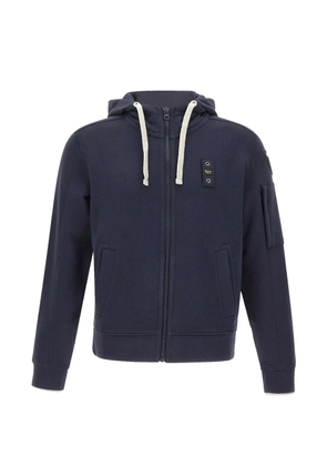 Blauer logo-patch zip-up hoodie - Blue