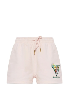 Casablanca Tennis Club embroidered-logo shorts - Pink