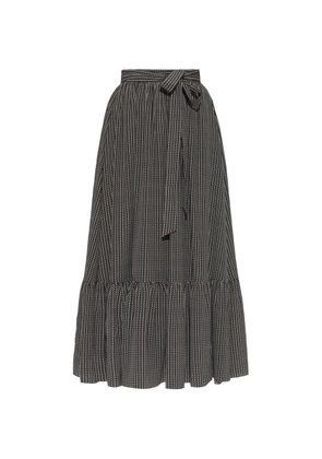 Chloé geometric-print tiered midi skirt - Black