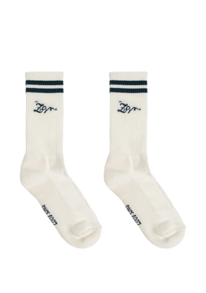 Zadig&Voltaire logo-embroidered striped socks - Neutrals