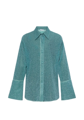 Oséree glitter-effect long-sleeve shirt - Blue