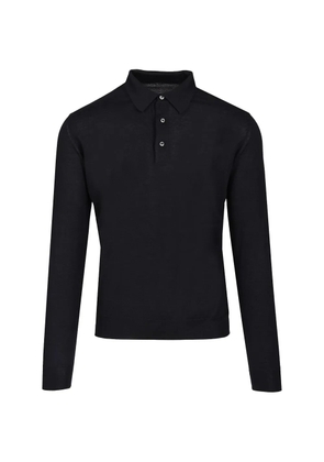 Fedeli long-sleeve polo sweater - Black
