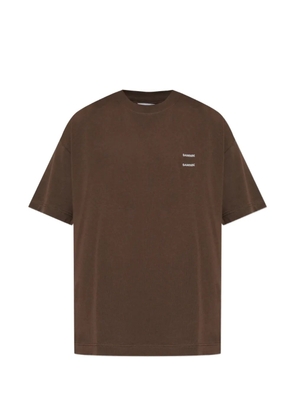 SAMSOE SAMSOE Joel logo-print cotton T-shirt - Brown