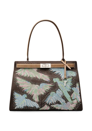 Tory Burch classic Lee Radziwill beaded bag - Brown