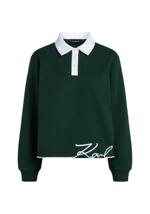 Karl Lagerfeld signature polo sweatshirt - Green