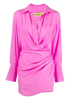 GAUGE81 gathered-detail shirt dress - Pink