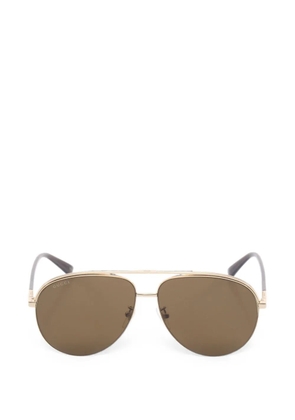 Gucci Pre-Owned 2020s pilot sunglasses - Gold