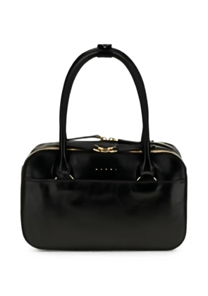 Marni Boxyne leather tote bag - Black