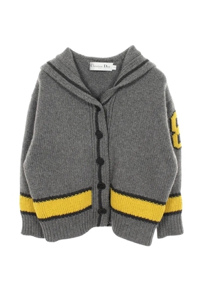 Christian Dior Pre-Owned 2000s sailor-collar star-motif cardigan - Grey