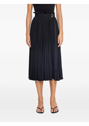 NISSA pleated high-waisted skirt - Black