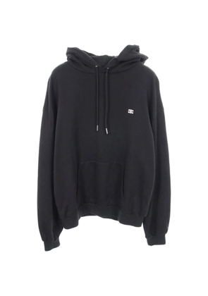 Celine Pre-Owned Triomphe embroidery loose hoodie - Black