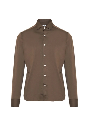 Sonrisa long-sleeve button-up shirt - Brown