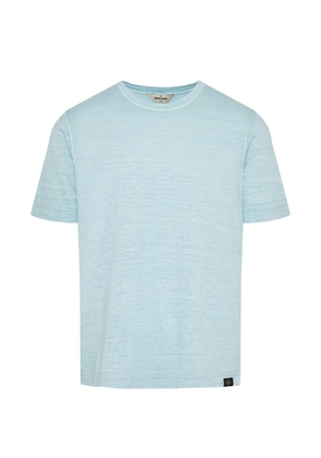 Gran Sasso slub-texture side-slit T-shirt - Blue