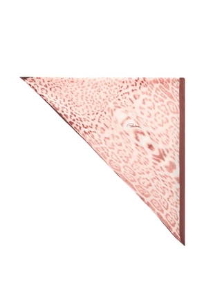 Roberto Cavalli leopard-print logo-print scarf - Pink