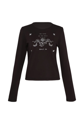 Renli Su graphic-print long-sleeve T-shirt - Black