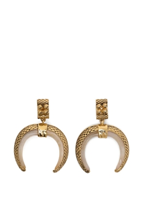 Roberto Cavalli moon-shaped snake-effect earrings - Gold