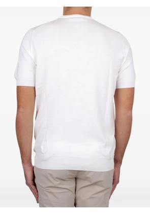 Gran Sasso fine-knit ribbed-trim T-shirt - White