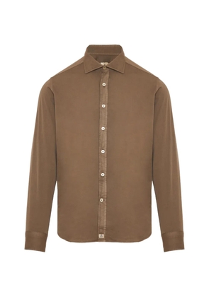 Sonrisa point-collar long-sleeve shirt - Brown