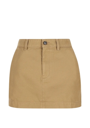 Balenciaga logo-patch mini skirt - Neutrals