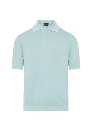 Enrico Mandelli short-sleeve knitted polo shirt - Blue